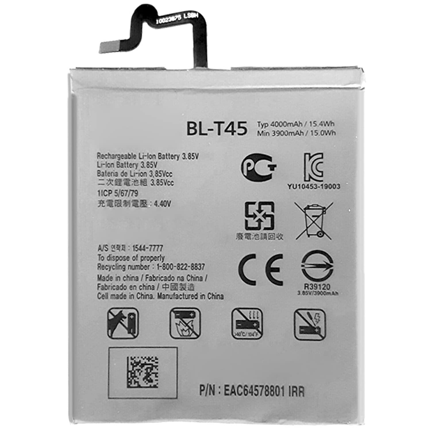 Batterie de remplacement pour LG Q70 (Q620) / K50S (X540EMW), BL-T45 Batterie de remplacement pour LG Q70 (Q620) / K50S (X540EMW), BL-T45